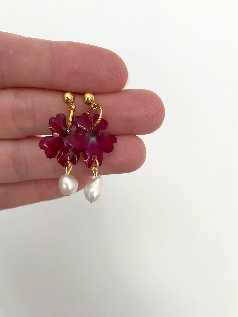 Verbena & Pearl Earrings