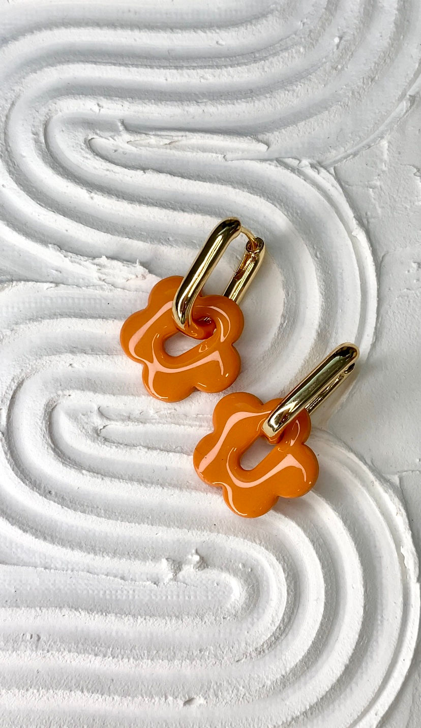 Thumbnail: Flower Charm Hoops