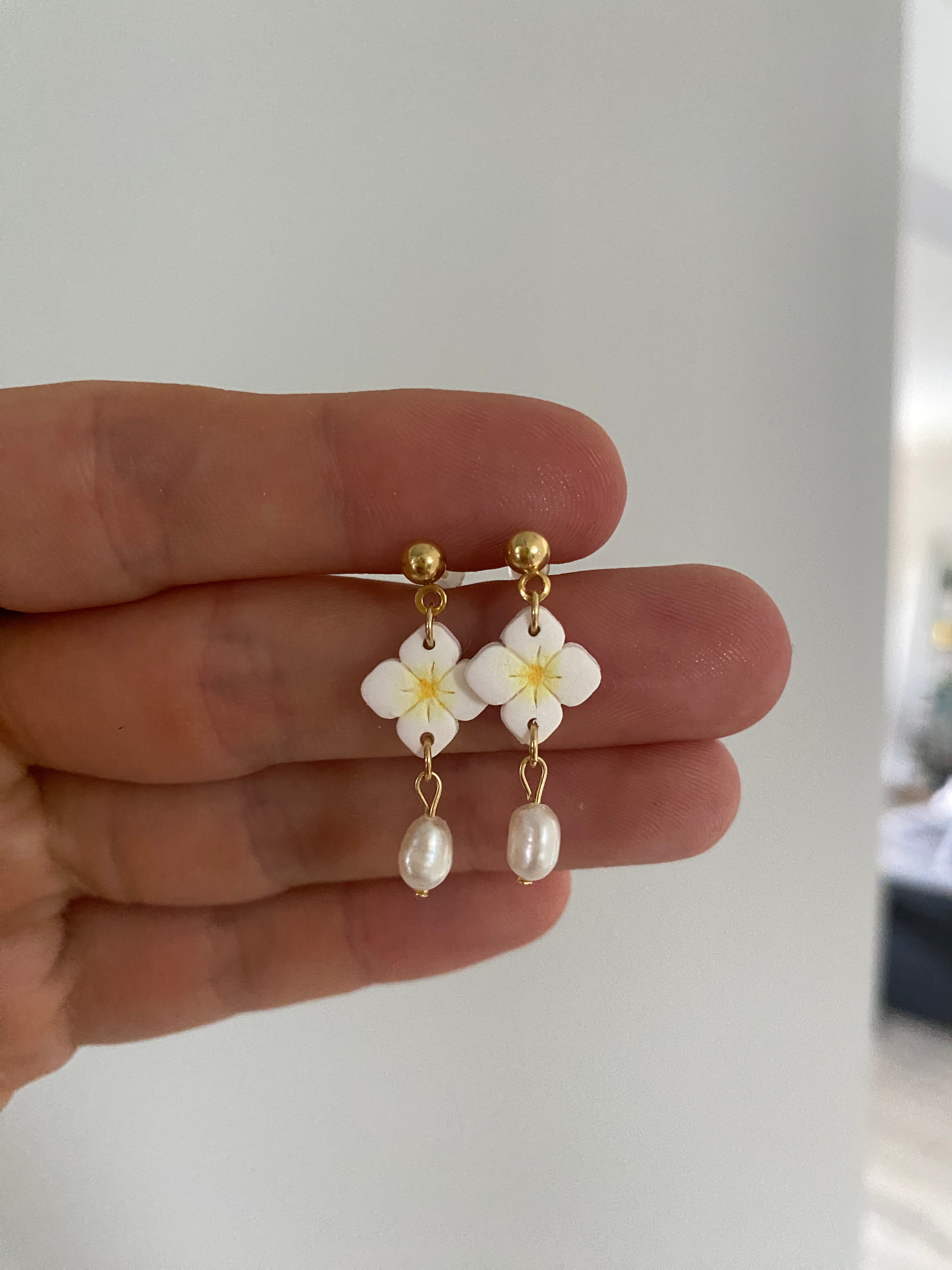 Plumeria Earrings