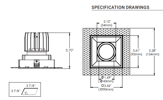 Thumbnail: Trimless Fixed Downlight Bravo Recessed