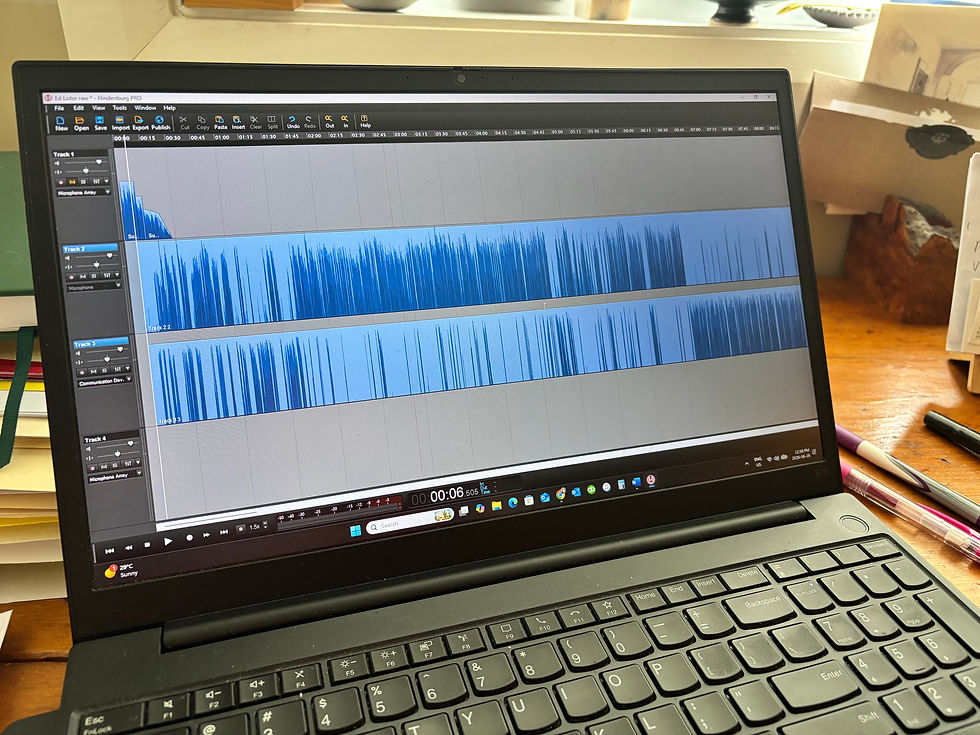 This is what it looks like when I'm working with sound... Photo credit to T. Chapman