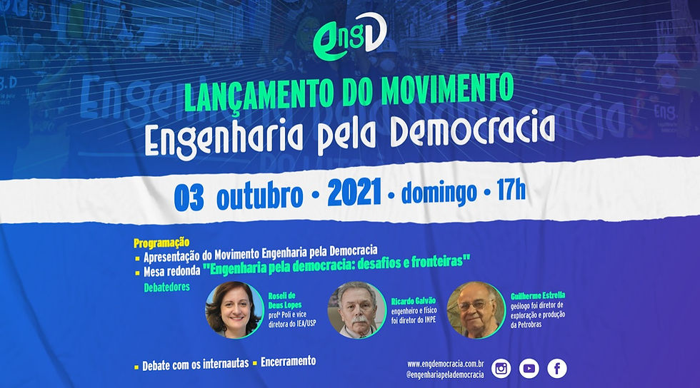 LANÇAMENTO DO MOVIMENTO DA ENGENHARIA PELA DEMOCRACIA