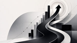 Abstract monochrome cover image showing an upward path, growth charts, and strategic measurement visuals representing consulting ROI and business performance improvement.