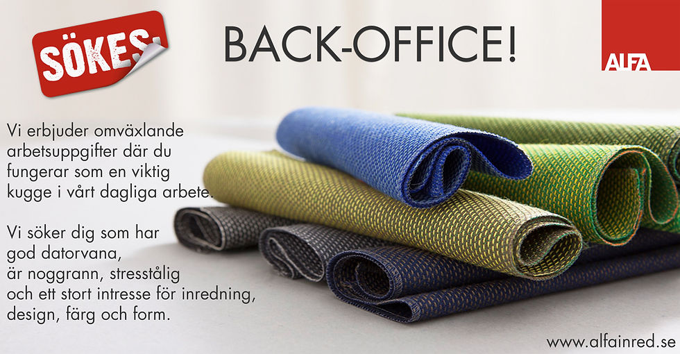 Back-office sökes