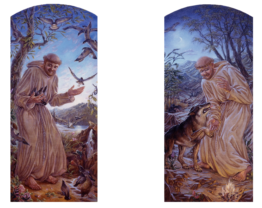 s.Francesco e gli uccelli e s.France