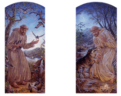 s.Francesco e gli uccelli e s.France