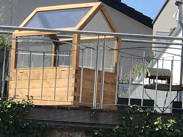 La serre de Geotzingen, sur une terrasse.