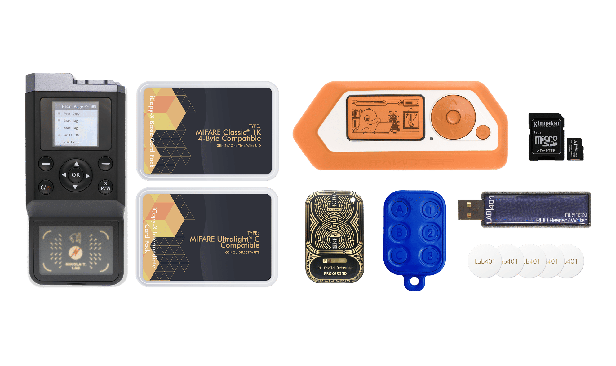Lab401 Pentester Pack Inclusief Proxmark Flipper Zero RFID SDR Gereedschap