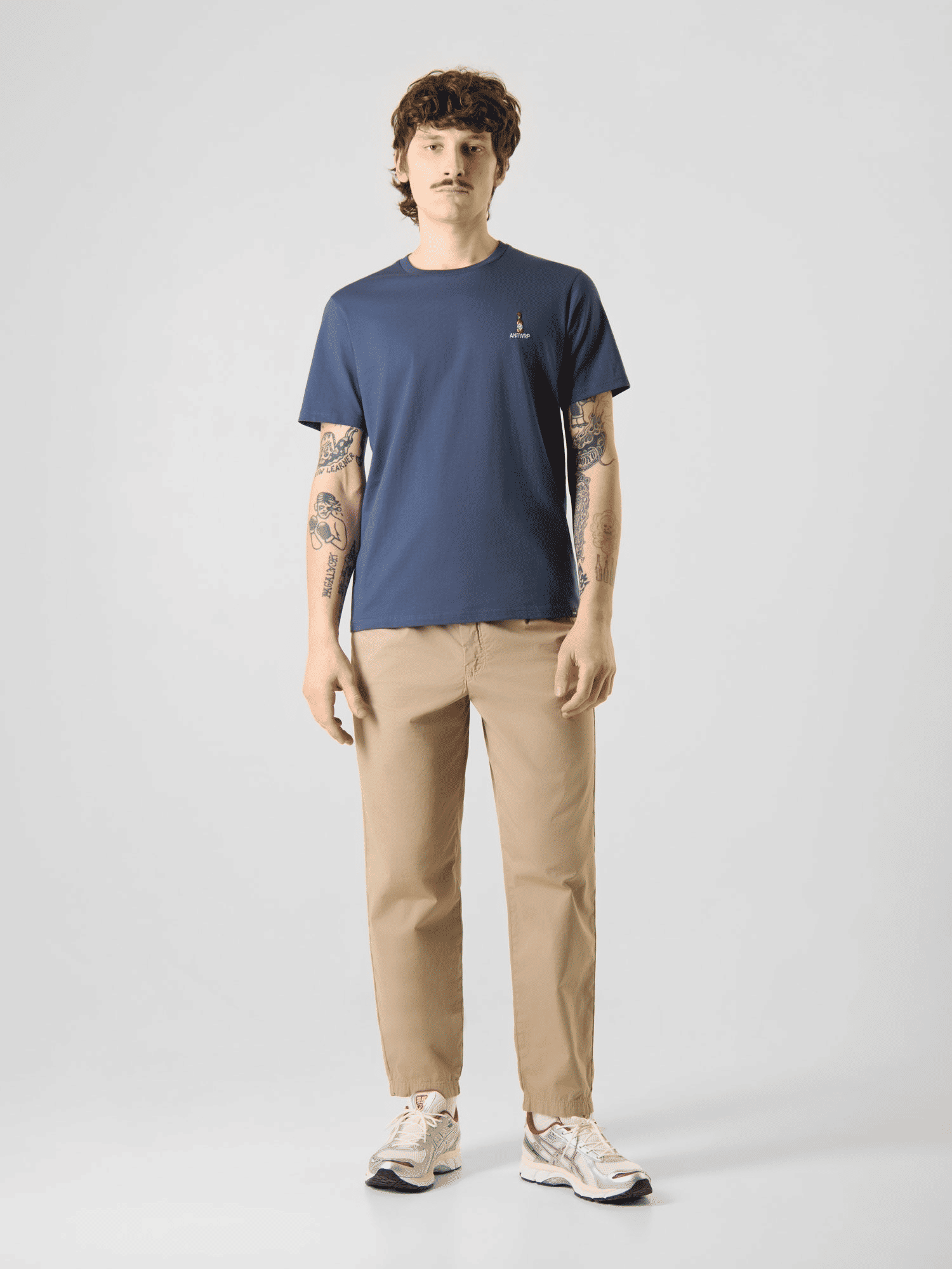 Antwrp BTS 515 T-Shirt Pacific Blue 100% Organisch Katoen Heren