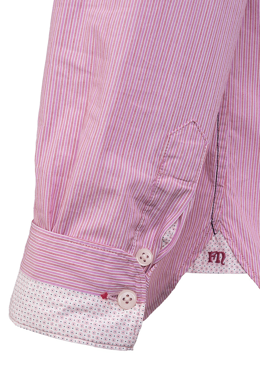 Thumbnail: Fil Noir Milano Hemd Roze Premium Katoen Heren 38 45