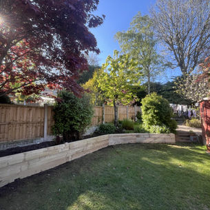 Sleeper Retaining Wall Installation in Belper