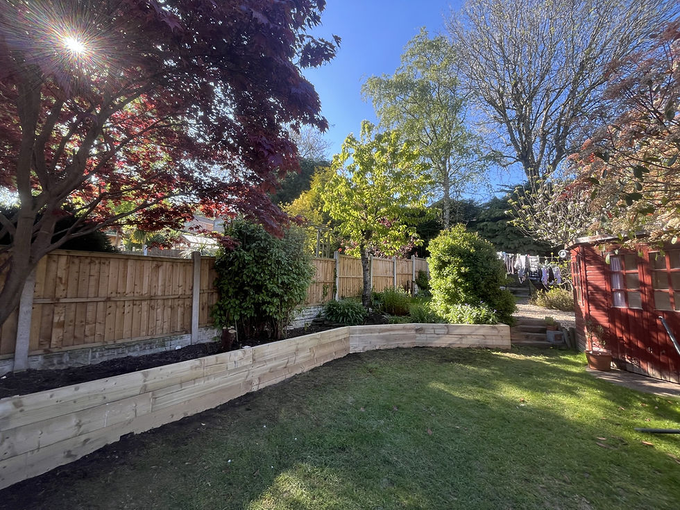 Sleeper Retaining Wall Installation in Belper