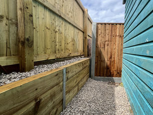 Sleeper Retaining Wall & RSJ Installation in Ripley