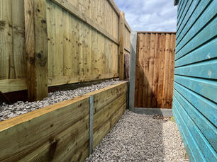 Sleeper Retaining Wall & RSJ Installation in Ripley