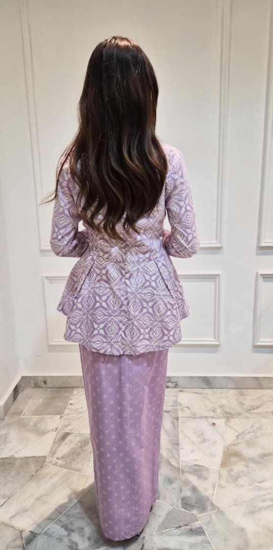 Thumbnail: XINFU PREMIUM BATIK BAJU KURUNG PEPLUM SET (HANDMADE)