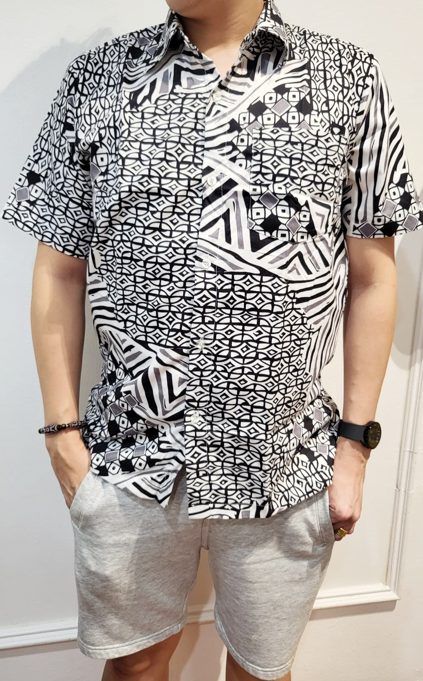 Printed Batik Abstract Men Shirt