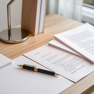 Documents + pen + clean desk modern.jpg