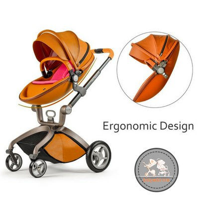 Миниатюра: Коляска HOT MOM 2 в 1 (Эко-кожа) Карамель