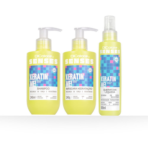 Kit Senses Keratin Me - Força e Resistência 3 Produtos | DiColore