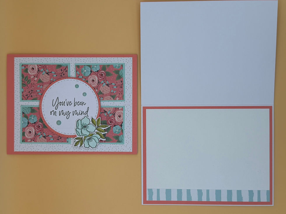 Thumbnail: Sentiment - You've Been on My Mind - Pink & Teal Flowers