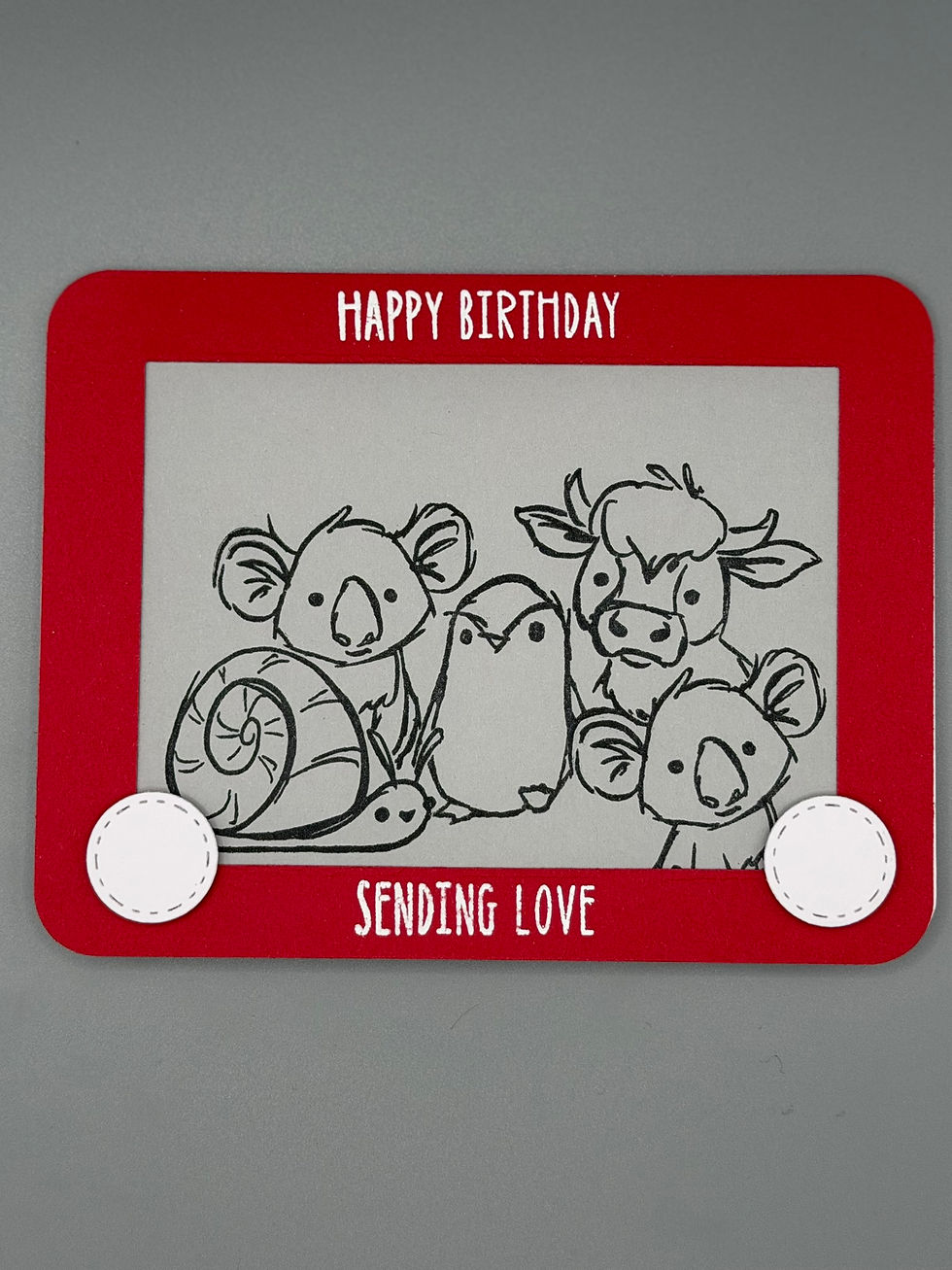 Thumbnail: Happy Birthday “Sending Love” Animal Sketch Card