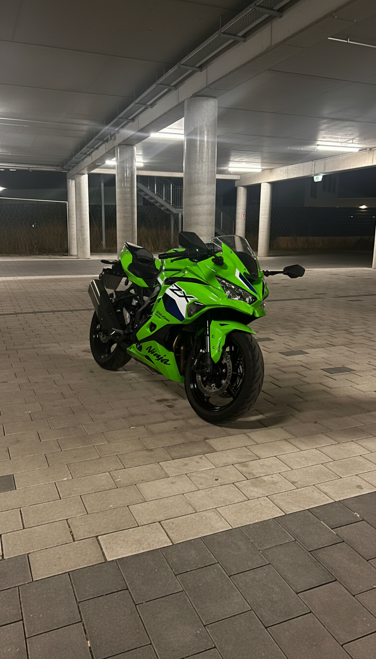 Motorrad in Aktion
