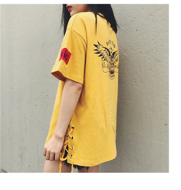 Thumbnail: Korean version short sleeve t-shirt printing easing tides