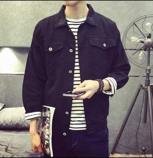 Thumbnail: Slim thin section jacket men's Korean student Joker jacket wave