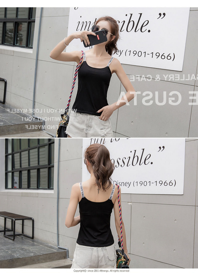 Thumbnail: Cotton letter Camisole girls-summer wind put out short