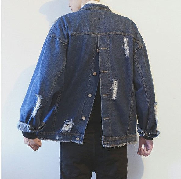 Thumbnail: Beautiful Korean BF wind dirty shop couples personality trends worn denim jacket