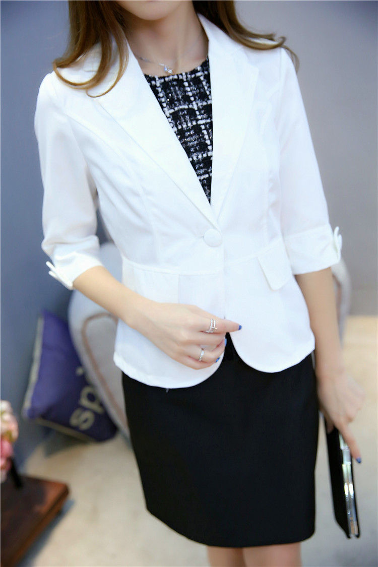 Thumbnail: Small jacket suit size slim professional thin coat sleeves