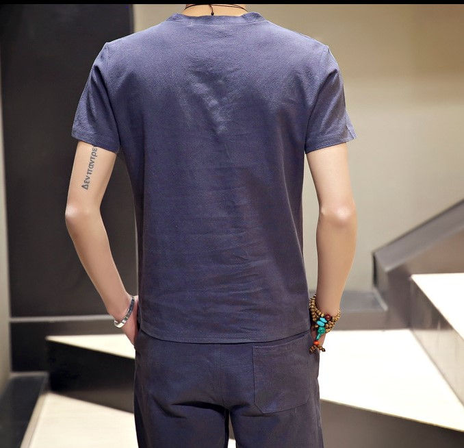 Thumbnail: V Neck Thin Cool Summer Casual Short Sleeve Tee Tops