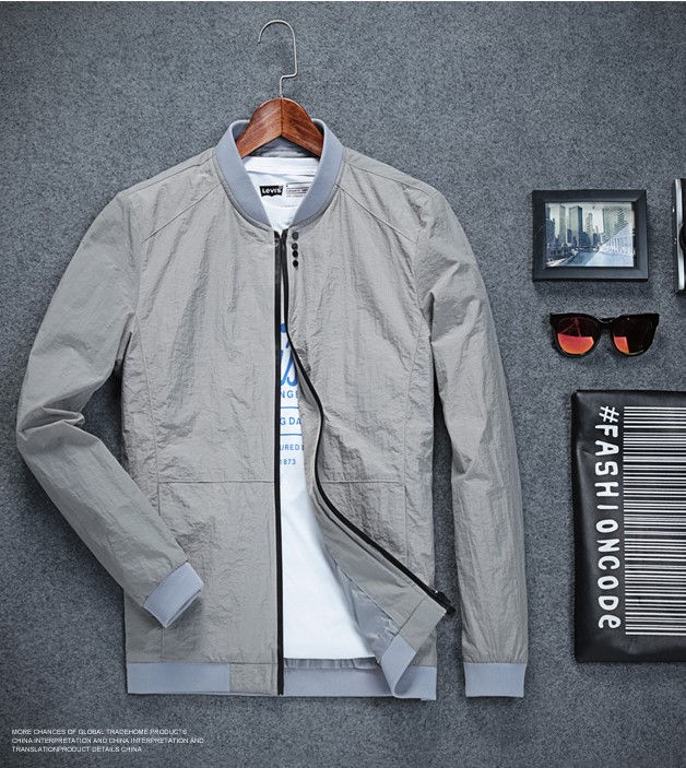 Thumbnail: Men's jacket slim boys baseball uniform of young thin coat of new Korean men