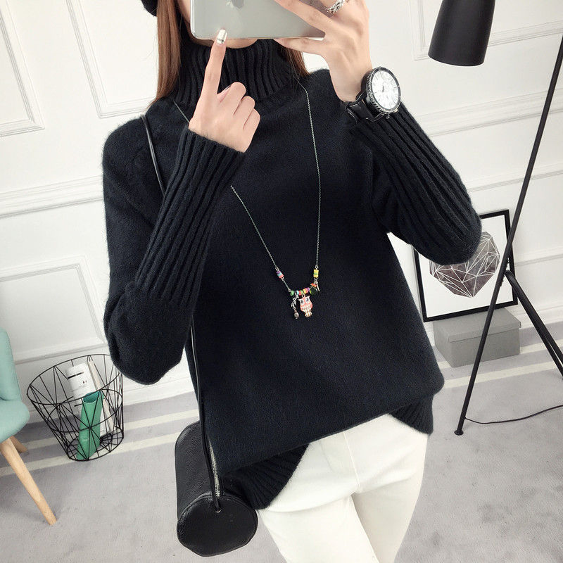 Thumbnail: New relaxed Turtleneck Sweater Korean wild long sleeve knit sweater
