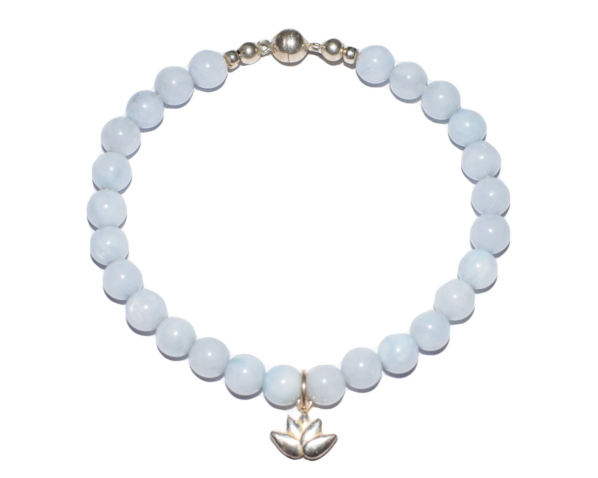 Aquamarin Armband mit Magnetverschluss