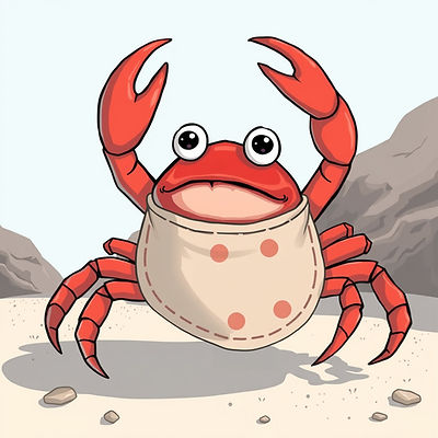 dungeness crab wearing a crab bib.jpg