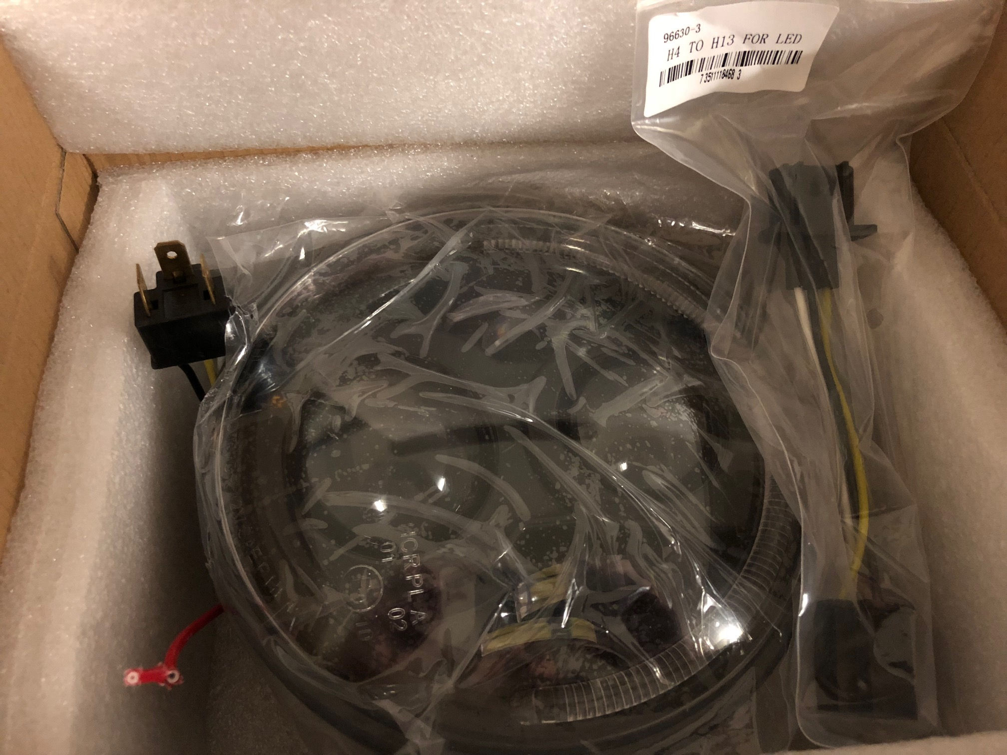 7" harley headlight with halo ring