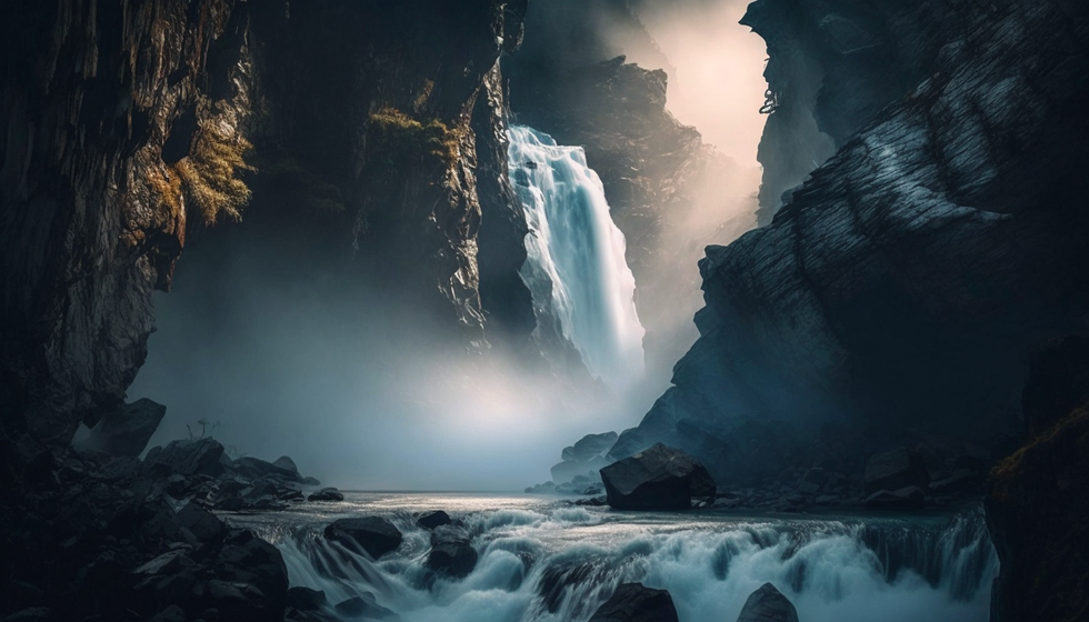"Ethereal Waterfall"
