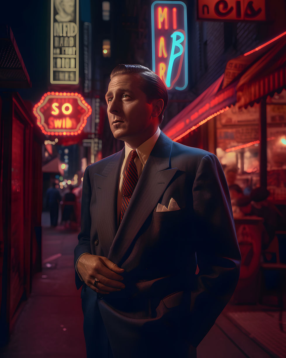 "Neon Noir: Bugsy Siegel in the Glow of Organized Crime"