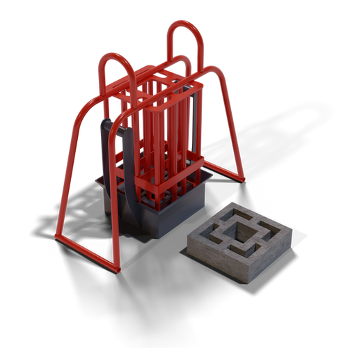 DIYBRZSQ Decorative Breeze Block (295x295x150mm) Doubell Machines