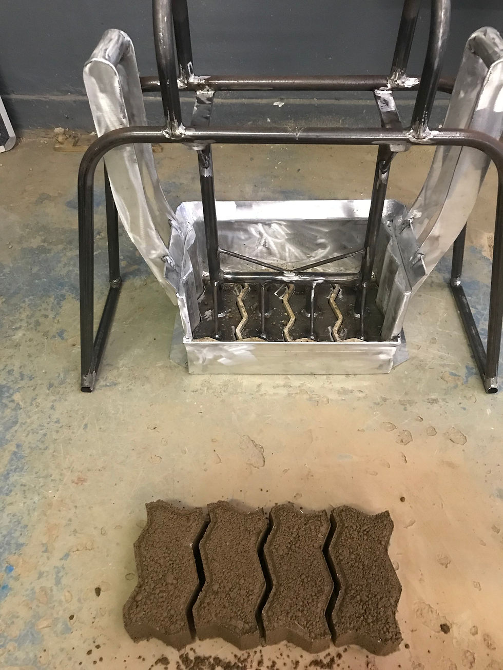 Thumbnail: DIYPG Interlocking Bevelled Paving Brick Hand Mould (55/65/80x100x200mm)