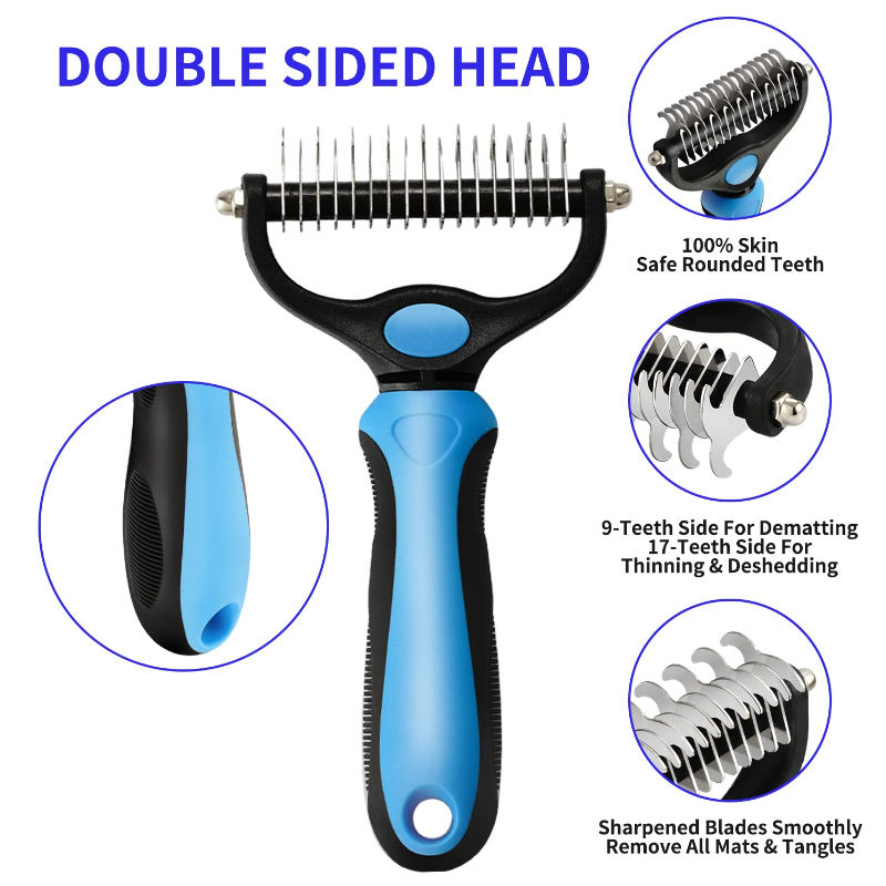 Thumbnail: Self-Cleaning De-Shedding Brush for Dogs & Cats