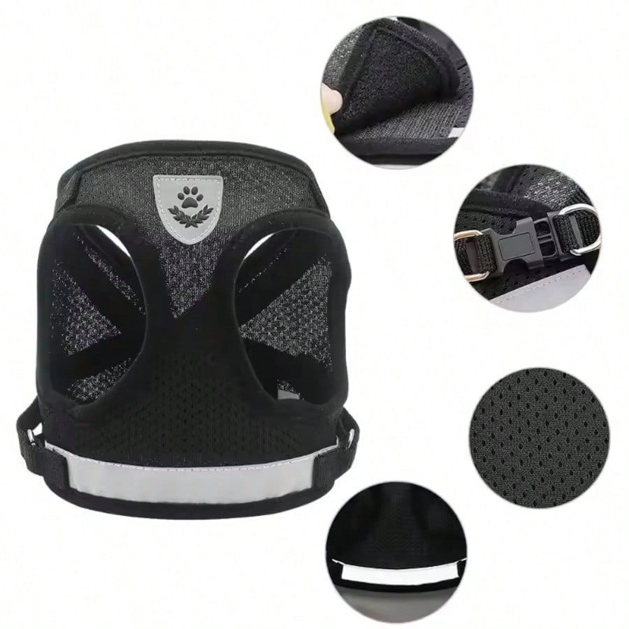 Thumbnail: Reflective Mesh Vest Harness for Dogs & Cats