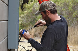 billy electrician working on electrical 