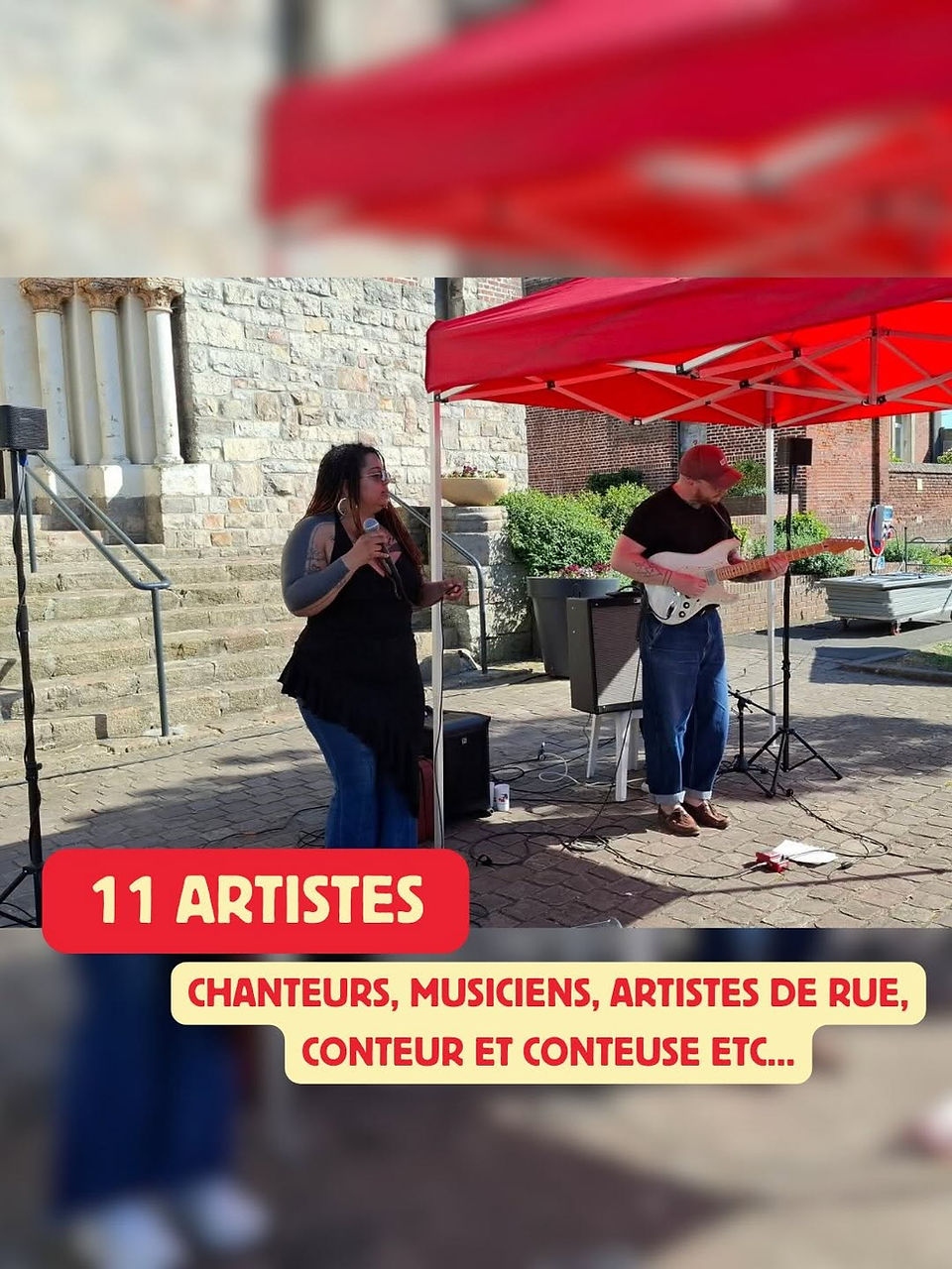 11 artistes (chanteurs, conteurs, artistes créateurs)