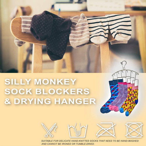 Silly Monkey 3-in-1 Mitten Glove Sock Blocker Set - Stainless Steel Knitting Shapers With Drying Rack - View #10