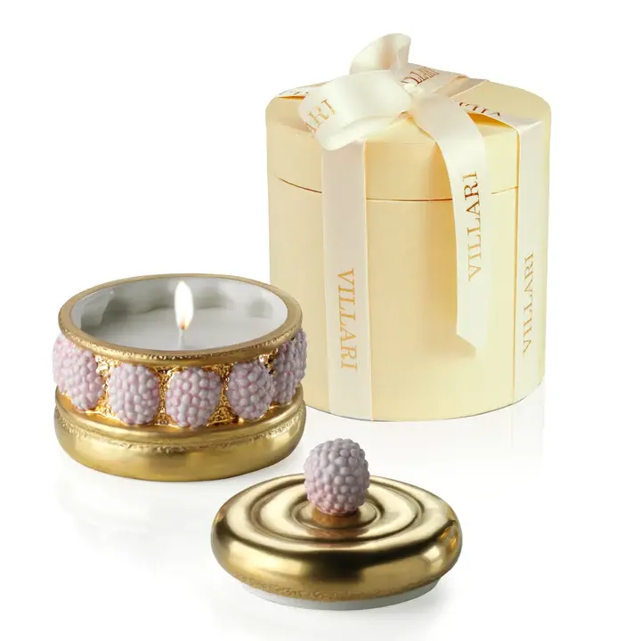 Thumbnail: Chantilly Ispahan Cake Scented Candle - Gold & Pink