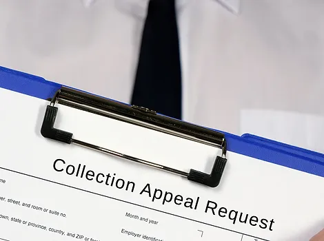 a document titled Collection Appeal Request