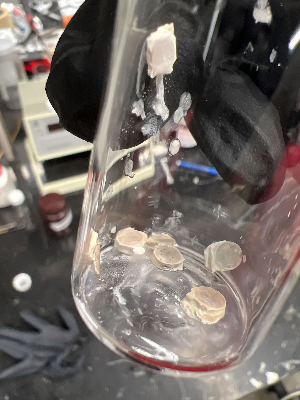 3D Printed TiO2 Composite Disks