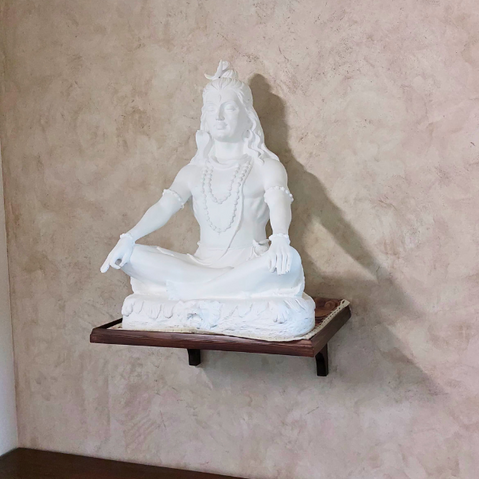 Lime plaster in modern minimalist living room Bangalore